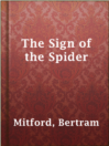 Imagen de portada para The Sign of the Spider